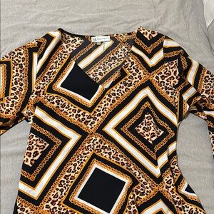 Neiman Marcus Women's Leopard Print Top